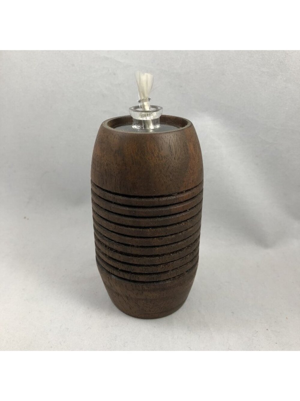 Mora Wood Hand Carved Confetti Oil Lamp 3 1/2” artisan crafted in USA
